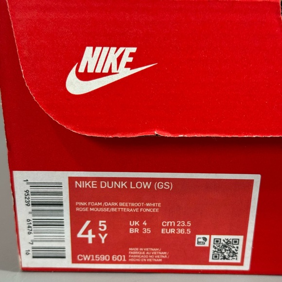 Nike Dunk “Pink Foam” Red White (GS) 4.5y/6W Brand New! 💯 Authentic. - Picture 9 of 9